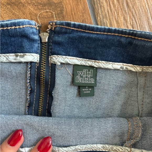Wild fable Denim Mini Skirt w/ Slit Size 6 - Picture 3 of 3